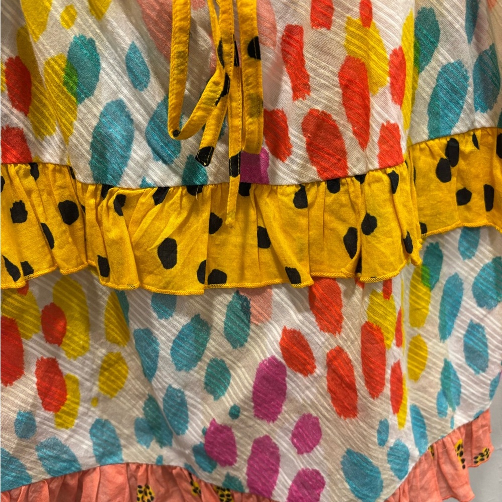 Vibrant Multicolor Ruffle Top - Picture 9 of 9